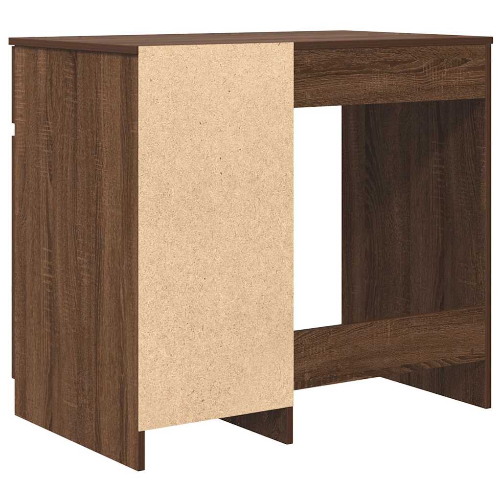 Scrivania Rovere Marrone 86x49x76 cm in Legno Multistrato | homemem39