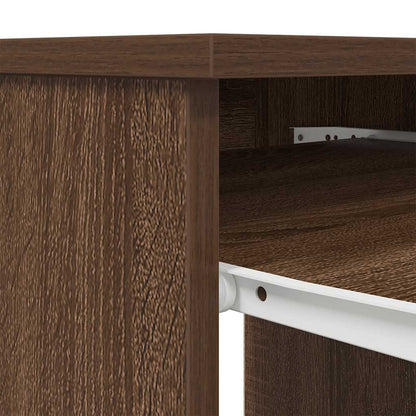 Scrivania Rovere Marrone 86x49x76 cm in Legno Multistrato - homemem39