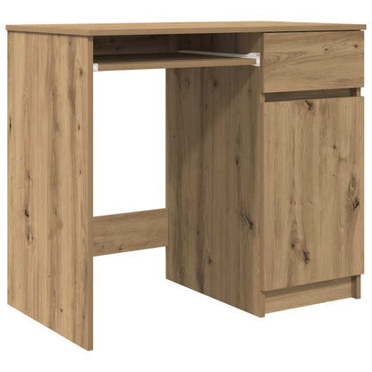 Scrivania Rovere Artigianale 86x49x76 cm in Legno Multistrato - homemem39