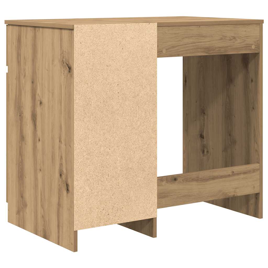 Scrivania Rovere Artigianale 86x49x76 cm in Legno Multistrato - homemem39