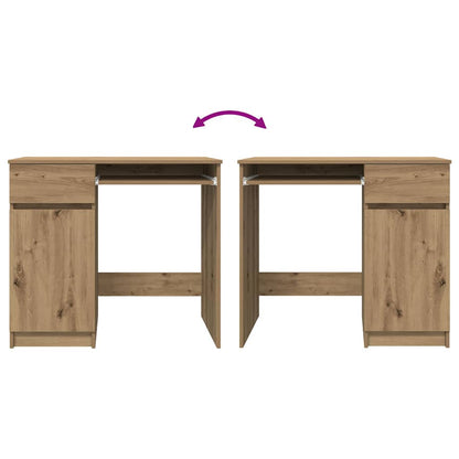 Scrivania Rovere Artigianale 86x49x76 cm in Legno Multistrato - homemem39