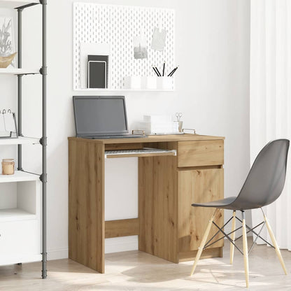Scrivania Rovere Artigianale 86x49x76 cm in Legno Multistrato - homemem39