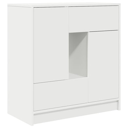 Credenza con Cassetti e Ante Bianco 70,5x34x74,5 cm - homemem39