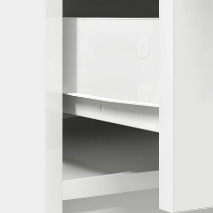 Credenza con Cassetti e Ante Bianco 70,5x34x74,5 cm - homemem39