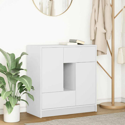 Credenza con Cassetti e Ante Bianco 70,5x34x74,5 cm - homemem39