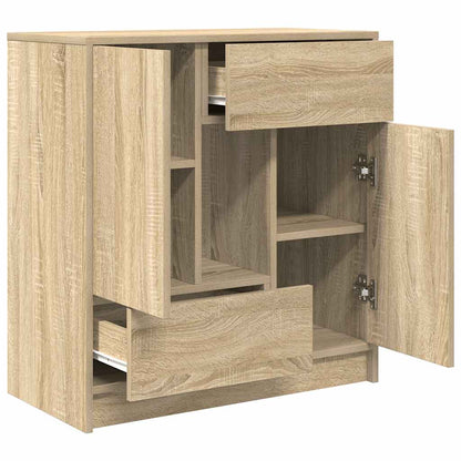 Credenza con Cassetti e Ante Rovere Sonoma 70,5x34x74,5 cm - homemem39