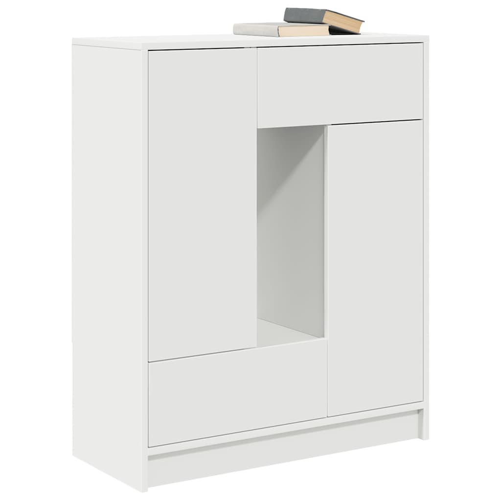 Credenza con Cassetti e Ante Bianco 73x31x90 cm - homemem39