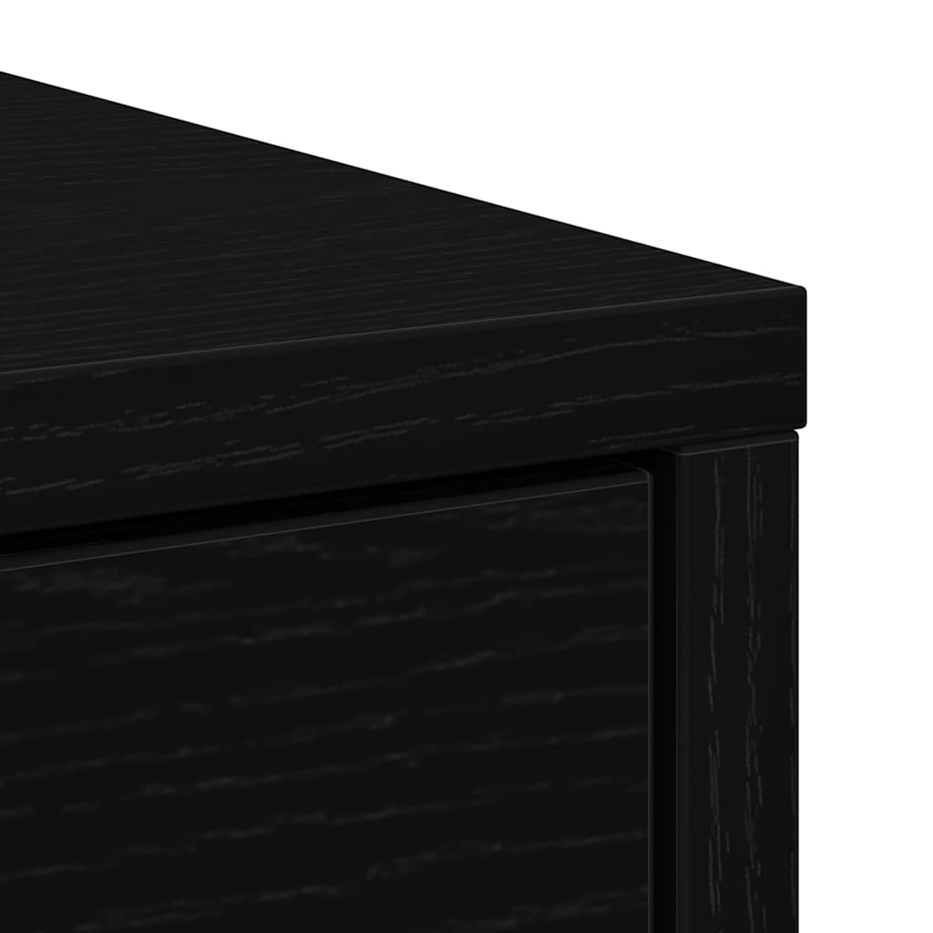 Credenza con Cassetti e Ante Rovere Nero 73x31x90 cm - homemem39