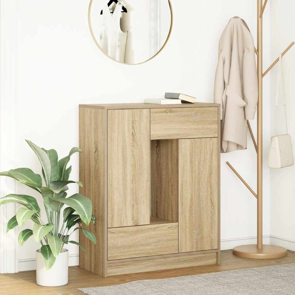 Credenza con Cassetti e Ante Rovere Sonoma 73x31x90 cm - homemem39