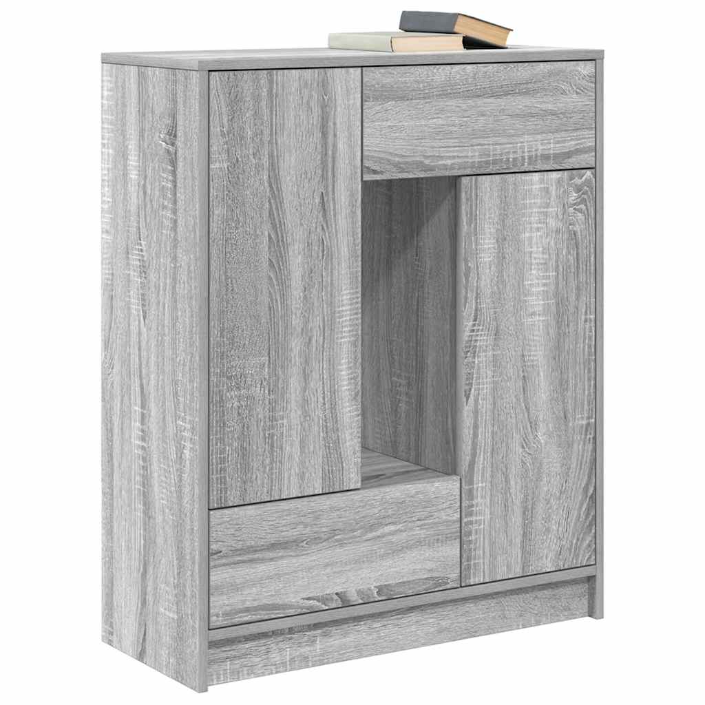 Credenza con Cassetti e Ante Grigio Sonoma 73x31x90 cm - homemem39