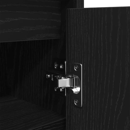 Scarpiera Rovere Nero 57x34x76 cm in Legno Multistrato - homemem39