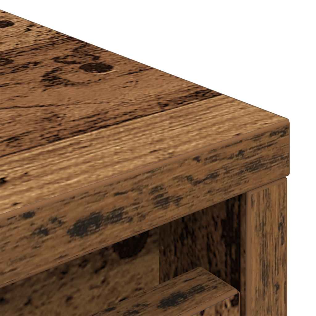 Scarpiera Legno Antico 57x34x76 cm in Legno Multistrato - homemem39