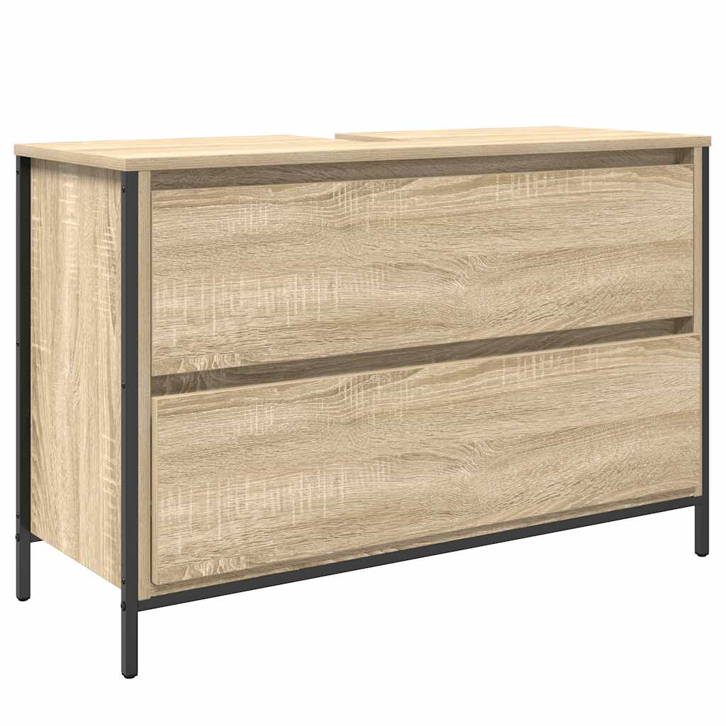 Mobile Lavabo da Bagno con Cassetti Rovere Sonoma 90x34,5x60 cm | homemem39