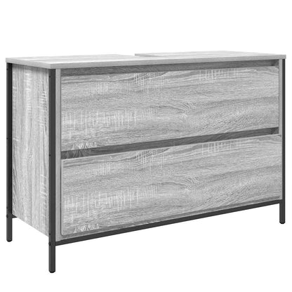 Mobile Lavabo da Bagno con Cassetti Grigio Sonoma 90x34,5x60 cm | homemem39