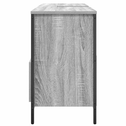 Mobile Lavabo da Bagno con Cassetti Grigio Sonoma 90x34,5x60 cm | homemem39