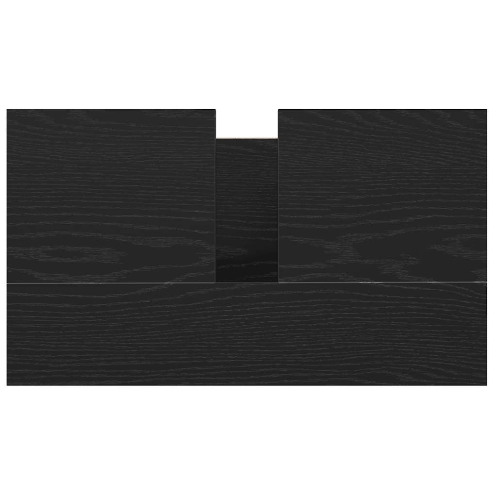 Mobile Lavabo da Bagno con Cassetti Rovere Nero 60x34,5x60 cm | homemem39