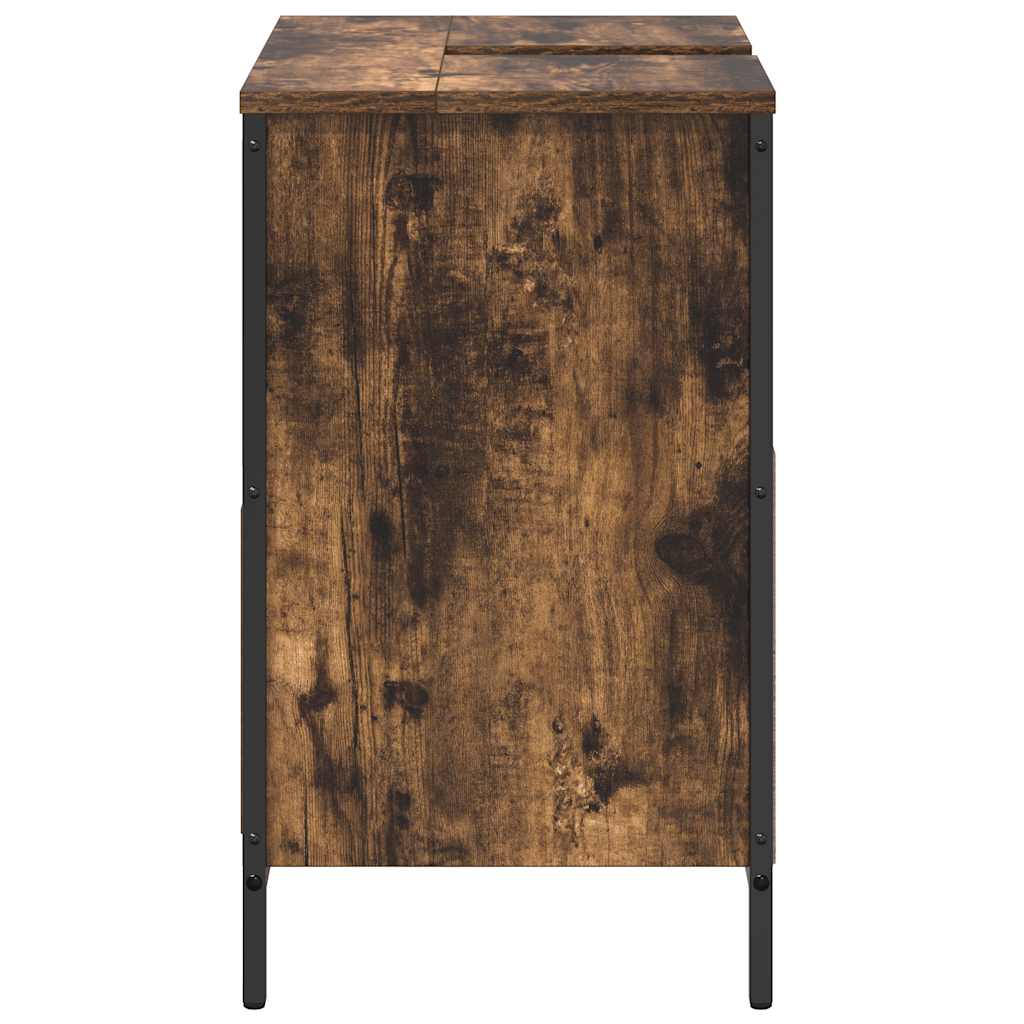 Mobile Lavabo da Bagno con Cassetti Rovere Fumo 60x34,5x60 cm | homemem39