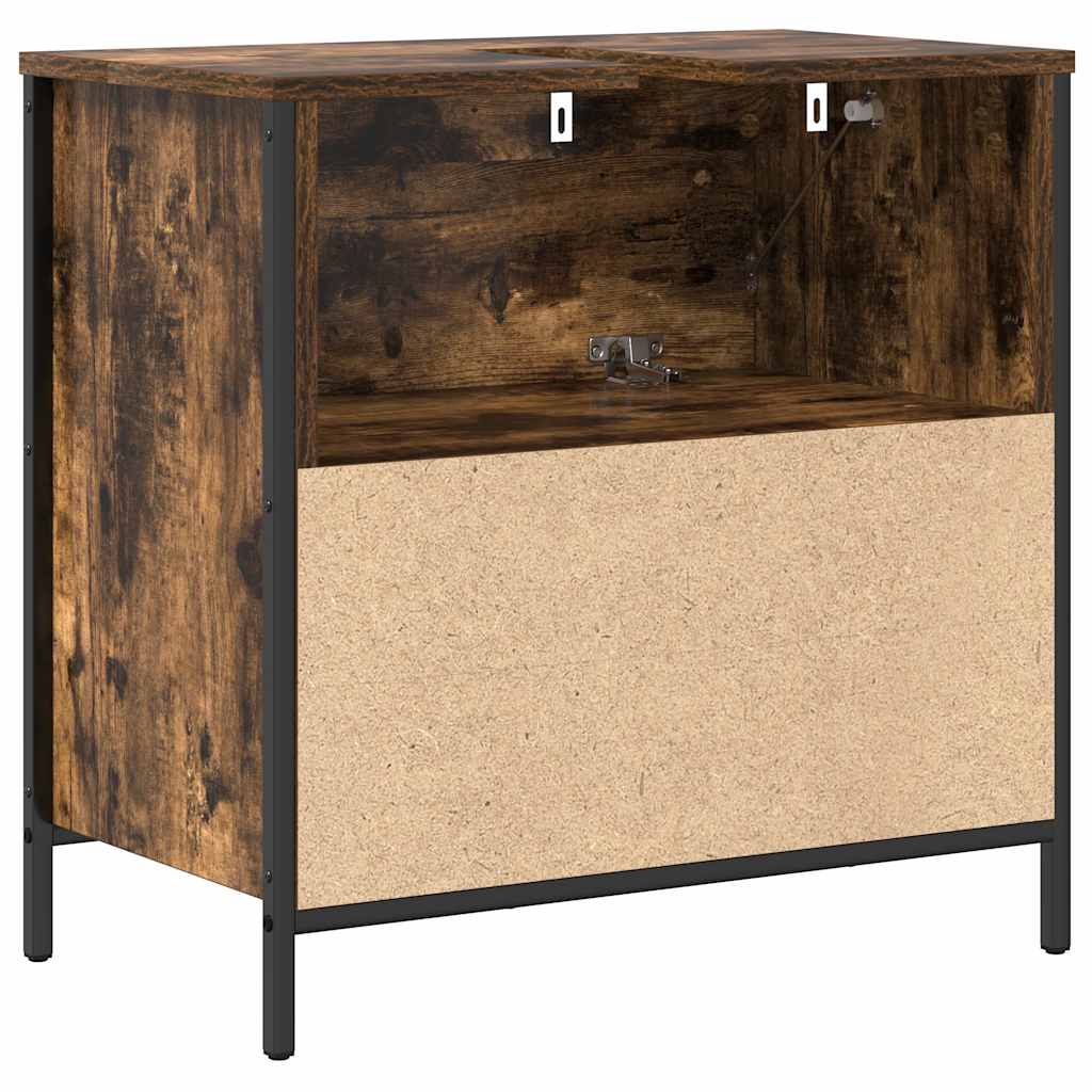 Mobile Lavabo da Bagno con Cassetti Rovere Fumo 60x34,5x60 cm | homemem39