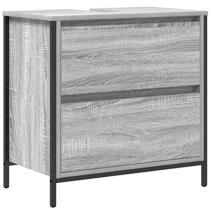 Mobile Lavabo da Bagno con Cassetti Grigio Sonoma 60x34,5x60 cm | homemem39