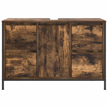 Mobile Lavabo con Cassetti Rovere Fumo 90x34,5x60 cm | homemem39