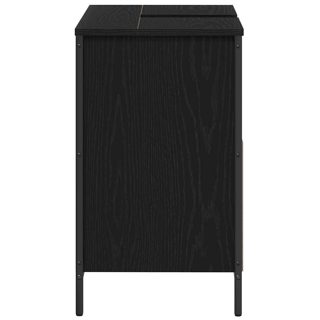 Mobile Lavabo da Bagno Nero 60x34,5x60 cm