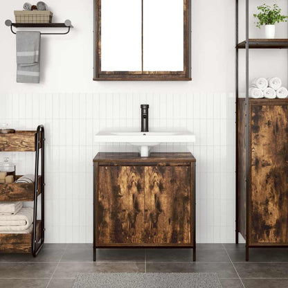 Mobile Lavabo da Bagno Rovere Fumo 60x34,5x60 cm | homemem39