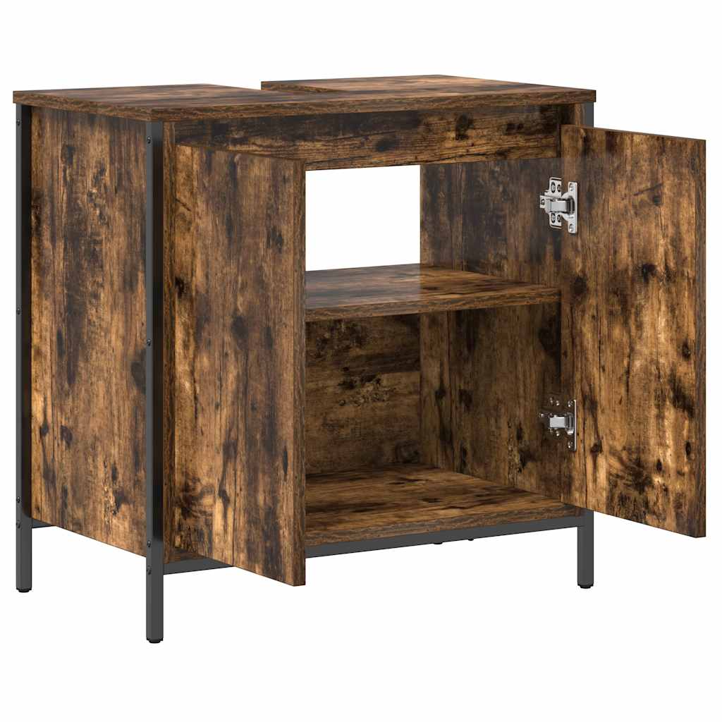 Mobile Lavabo da Bagno Rovere Fumo 60x34,5x60 cm | homemem39