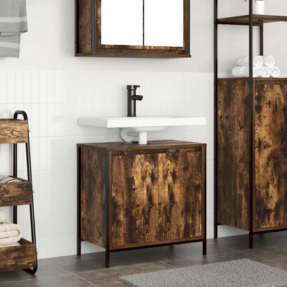 Mobile Lavabo da Bagno Rovere Fumo 60x34,5x60 cm | homemem39