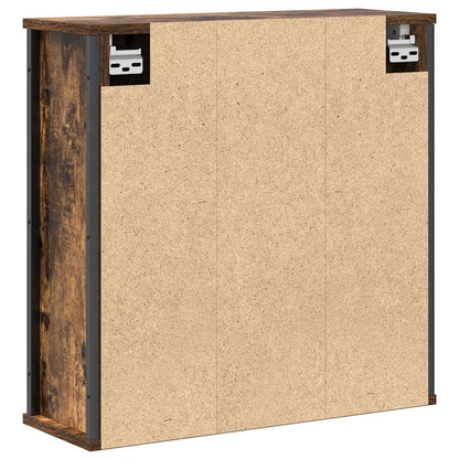 Pensile da Bagno con Specchio Rovere Fumo 60x21x60 cm