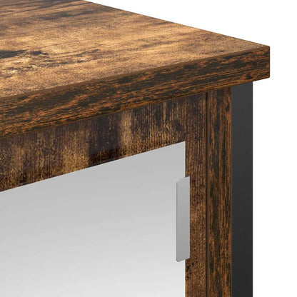 Pensile da Bagno con Specchio Rovere Fumo 60x21x60 cm