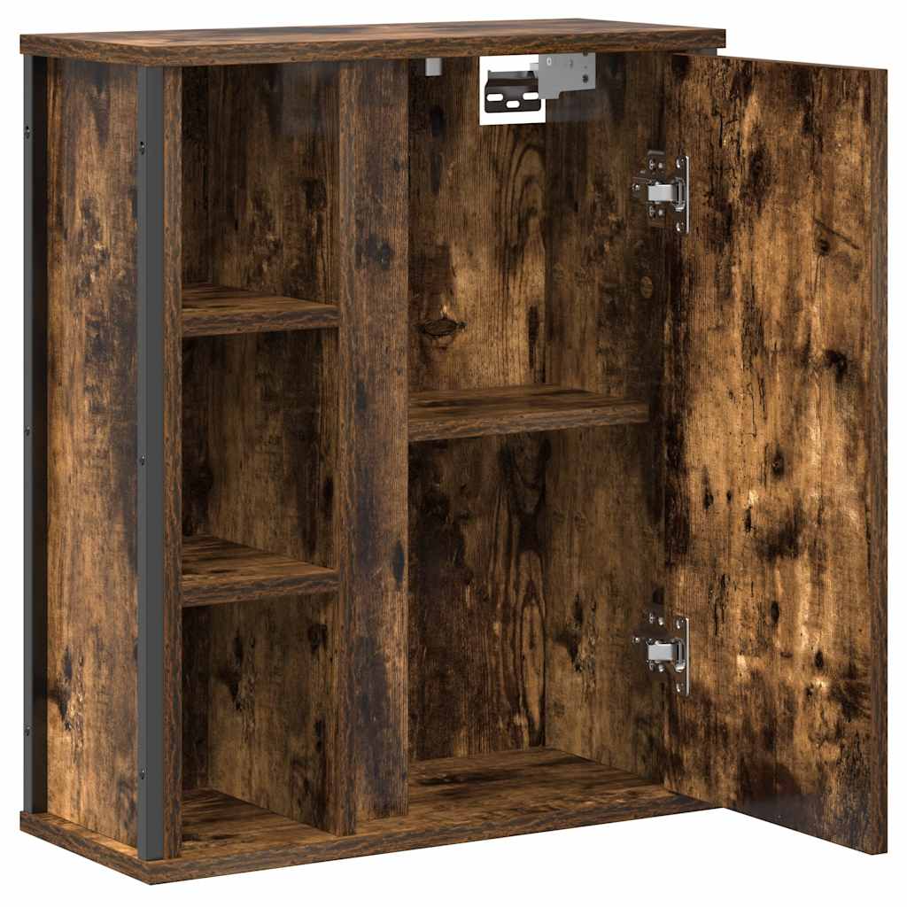 Pensile da Bagno con Specchio Rovere Fumo 50x21x60 cm | homemem39