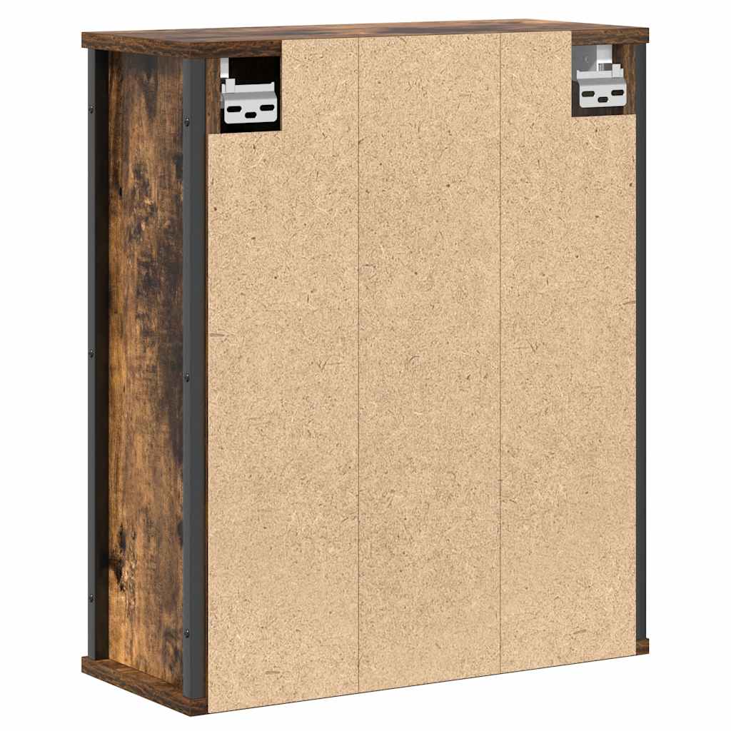 Pensile da Bagno con Specchio Rovere Fumo 50x21x60 cm | homemem39