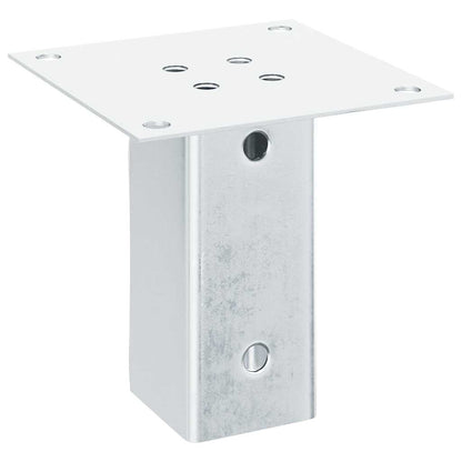 Basi per Pali Quadrate 12 pz Argento 61x61 mm Acciaio Zincato | homemem39
