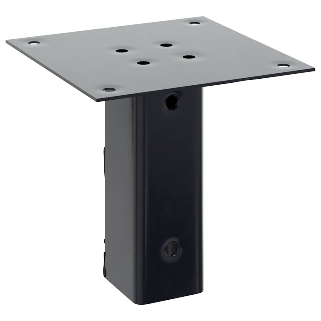 Basi per Pali Quadrati 4 pz 46x46 mm Acciaio Verniciato Polvere | homemem39