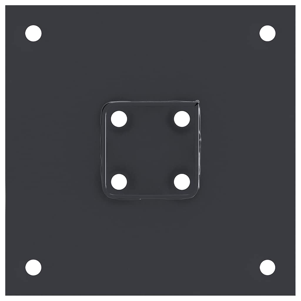 Basi per Pali Quadrati 4 pz 46x46 mm Acciaio Verniciato Polvere | homemem39