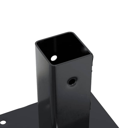 Basi per Pali Quadrati 4 pz 46x46 mm Acciaio Verniciato Polvere | homemem39