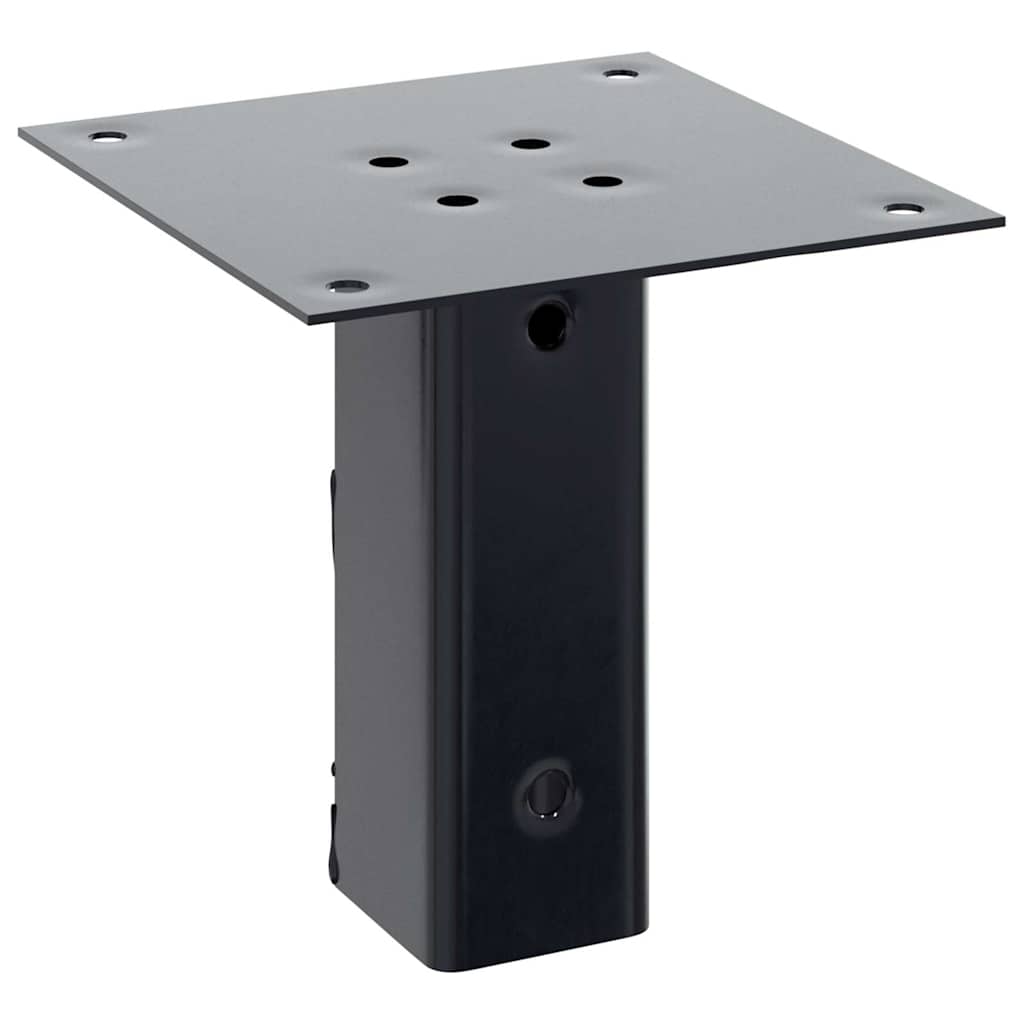 Basi per Pali Quadrati 12 pz 46x46mm Acciaio Verniciato Polvere