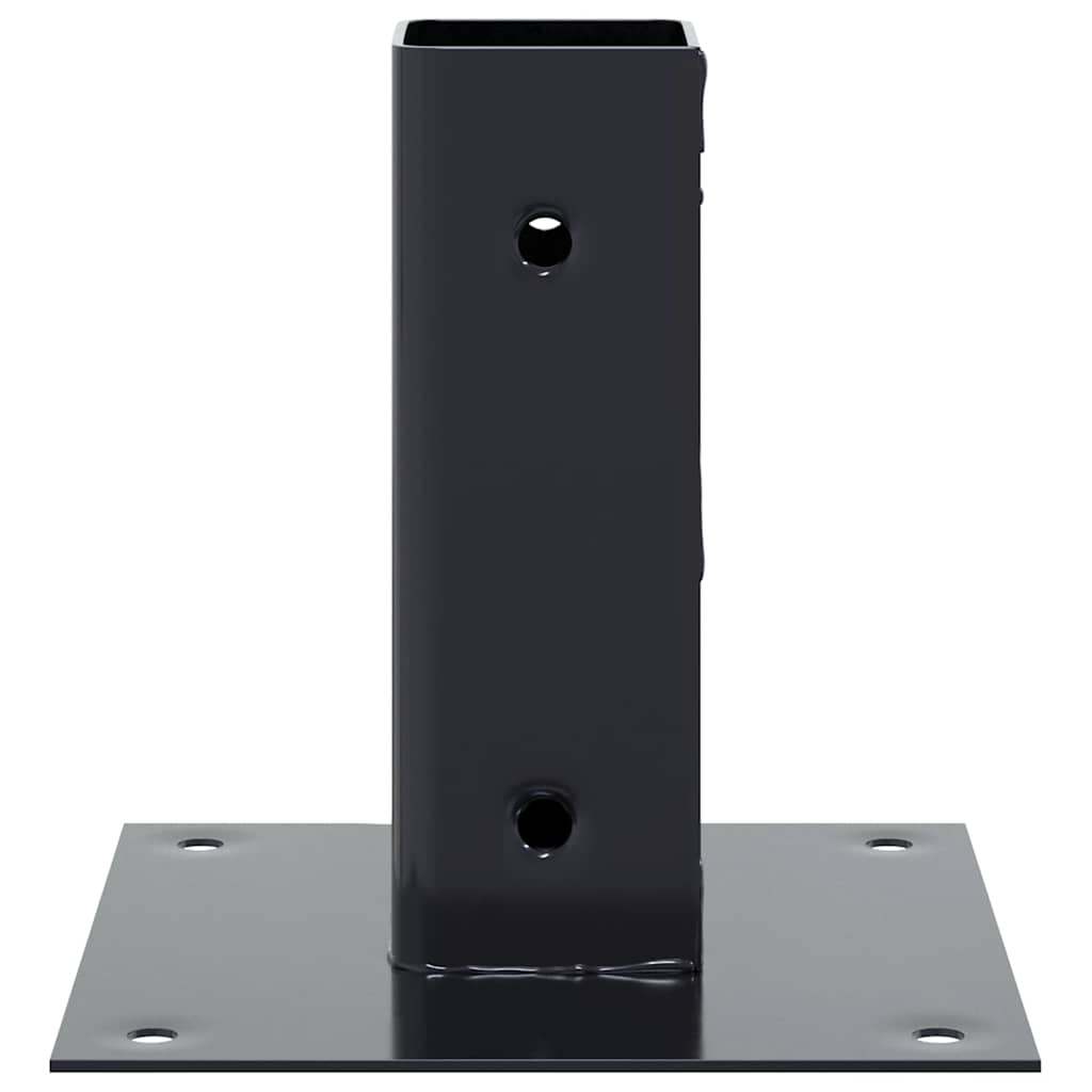 Basi per Pali Quadrati 12 pz 46x46mm Acciaio Verniciato Polvere