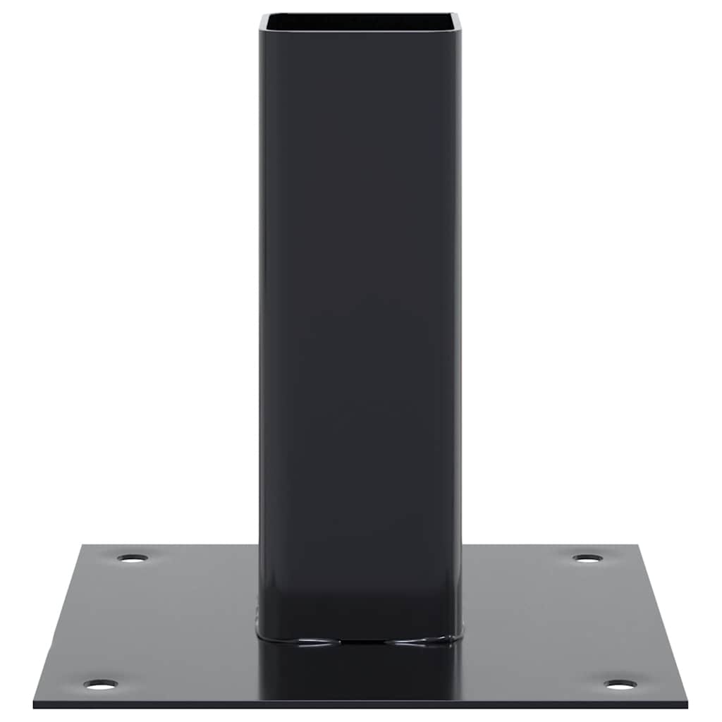 Basi per Pali Quadrati 12 pz 46x46mm Acciaio Verniciato Polvere