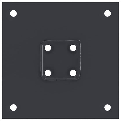 Basi per Pali Quadrati 12 pz 46x46mm Acciaio Verniciato Polvere