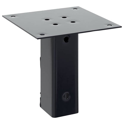 Basi per Pali Quadrati 4 pz 51x51 mm Acciaio Verniciato Polvere | homemem39