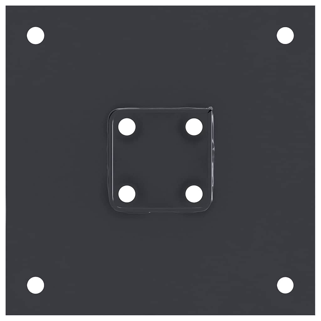 Basi per Pali Quadrati 4 pz 51x51 mm Acciaio Verniciato Polvere | homemem39