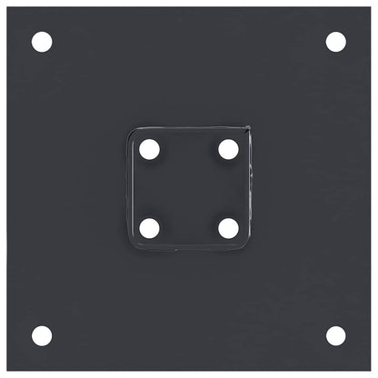 Basi per Pali Quadrati 4 pz 51x51 mm Acciaio Verniciato Polvere | homemem39