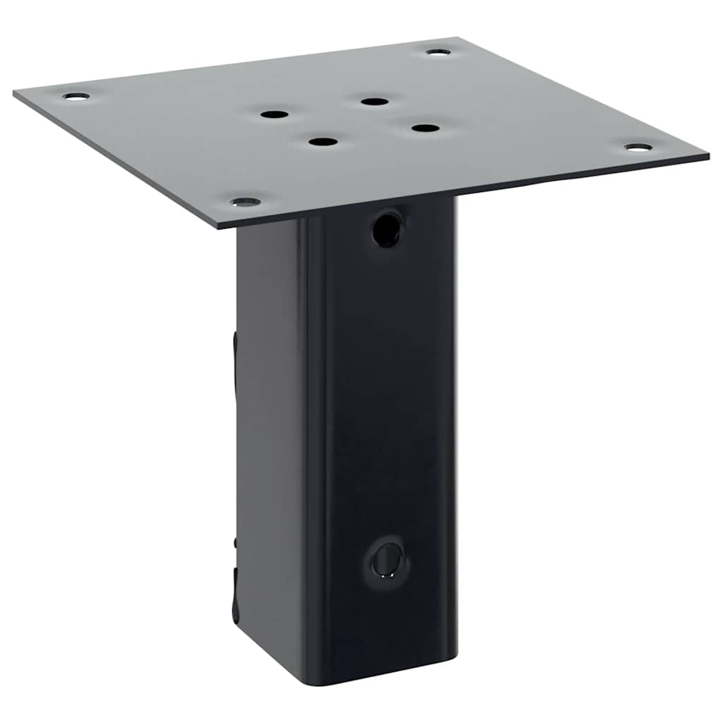 Basi per Pali Quadrati 12 pz 51x51mm Acciaio Verniciato Polvere