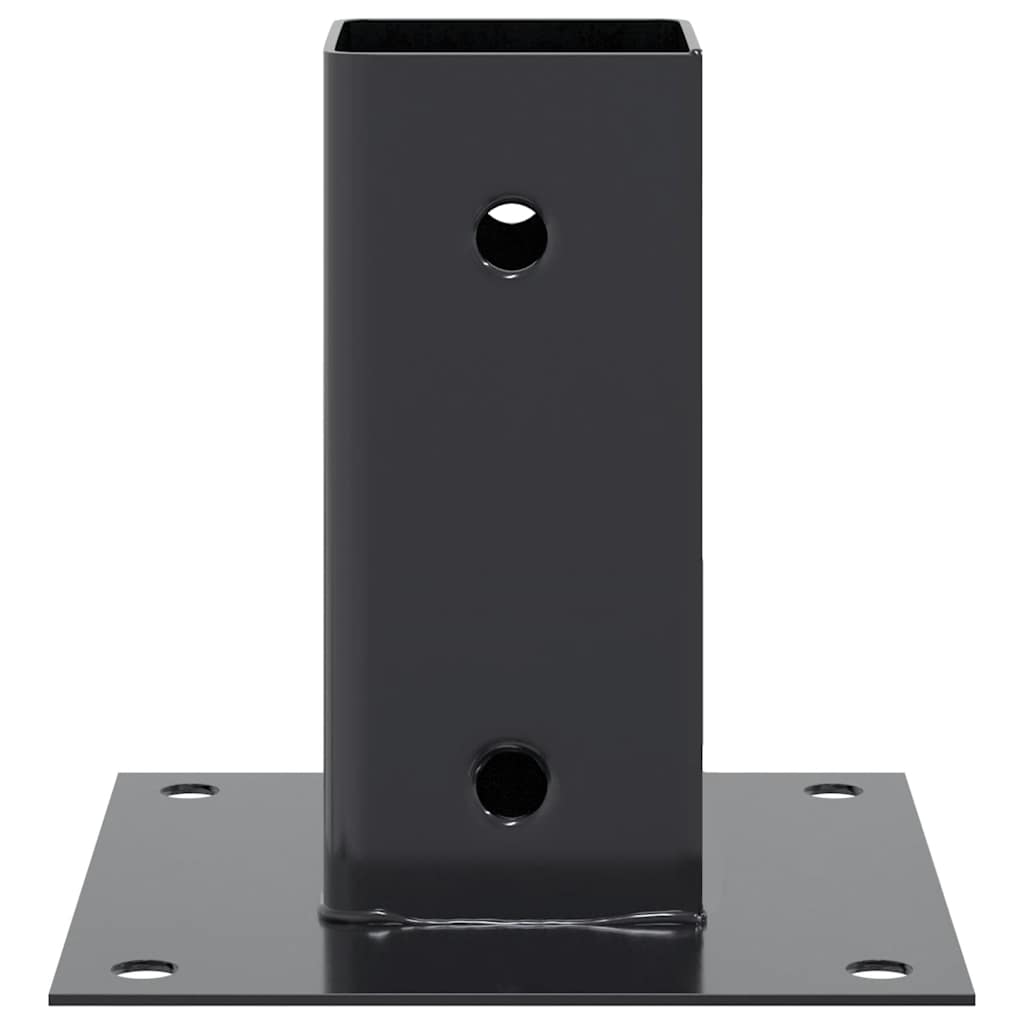 Basi per Pali Quadrati 12 pz 61x61mm Acciaio Verniciato Polvere | homemem39