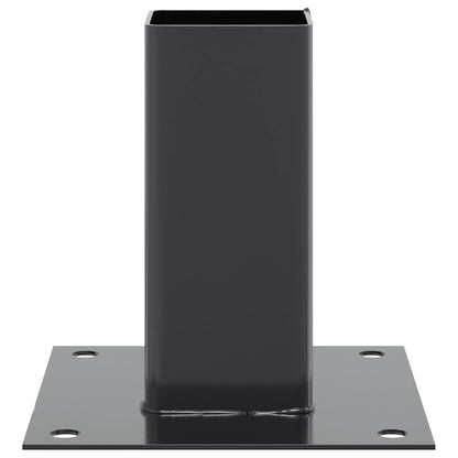 Basi per Pali Quadrati 12 pz 61x61mm Acciaio Verniciato Polvere | homemem39