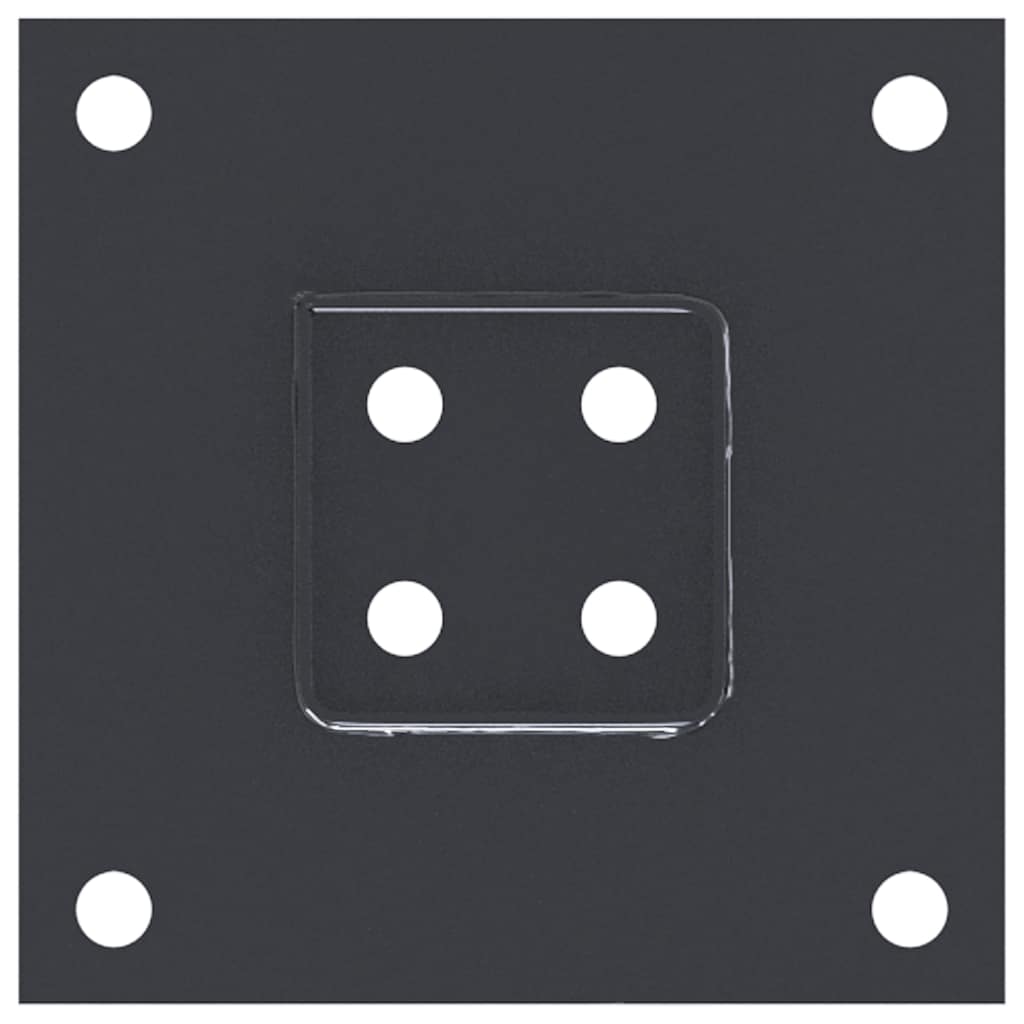Basi per Pali Quadrati 12 pz 61x61mm Acciaio Verniciato Polvere | homemem39