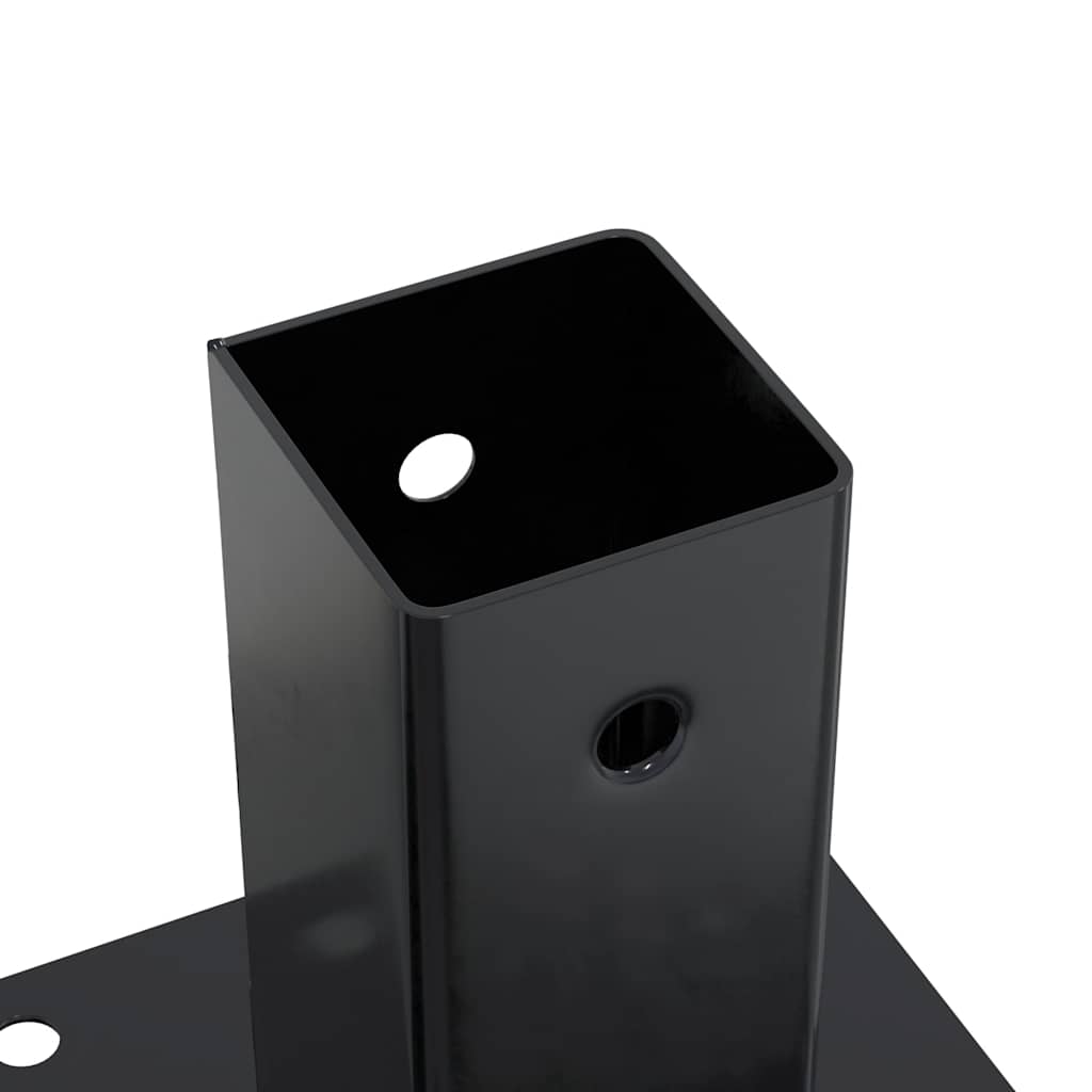 Basi per Pali Quadrati 12 pz 61x61mm Acciaio Verniciato Polvere | homemem39