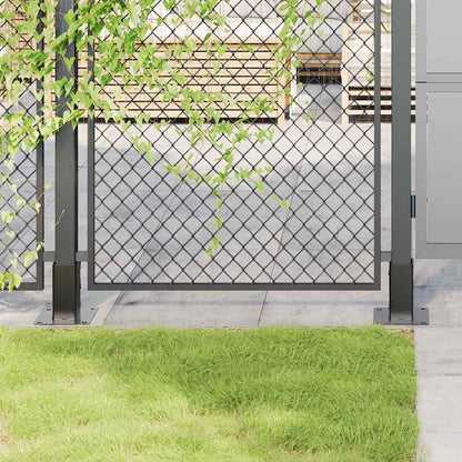 Basi per Pali Quadrati 12 pz 61x61mm Acciaio Verniciato Polvere | homemem39