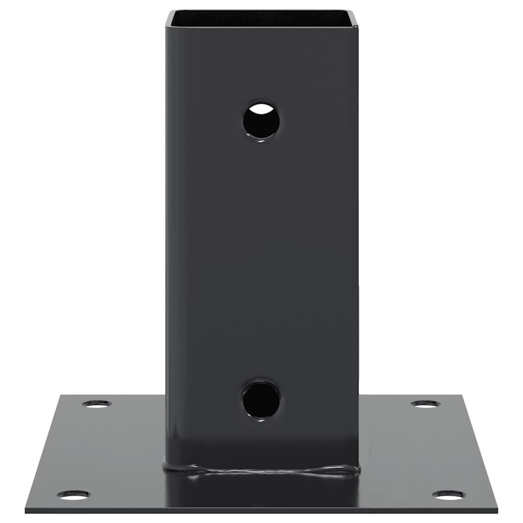 Basi per Pali Quadrati 4 pz 71x71 mm Acciaio Verniciato Polvere | homemem39